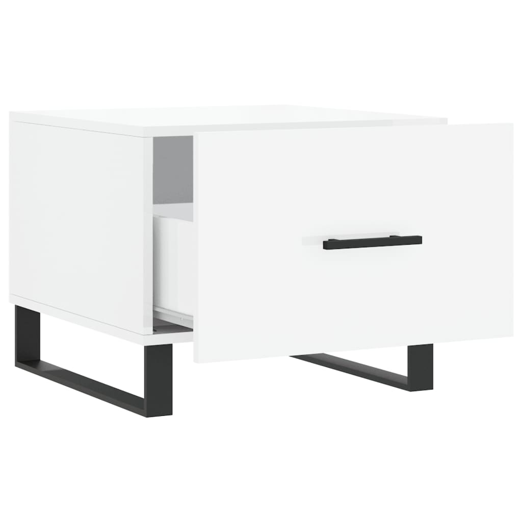 vidaXL Coffee Tables 2pcs High Gloss White 50x50x40 cm Engineered Wood