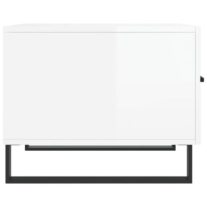 vidaXL Coffee Tables 2pcs High Gloss White 50x50x40 cm Engineered Wood