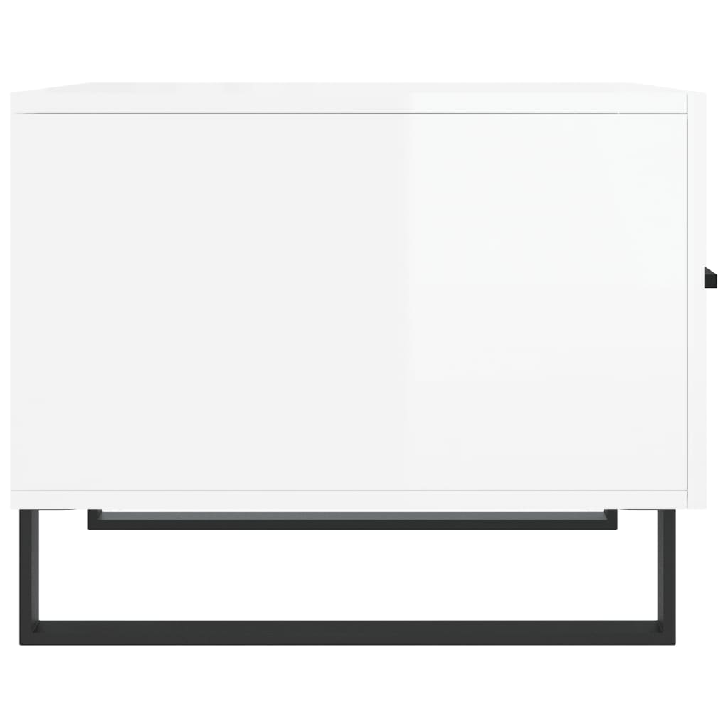 vidaXL Coffee Tables 2pcs High Gloss White 50x50x40 cm Engineered Wood
