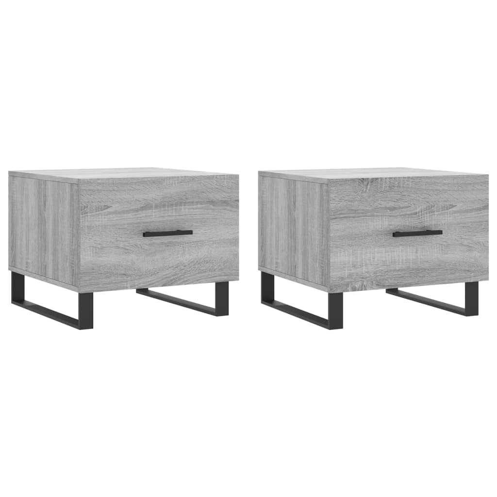vidaXL Coffee Tables 2 pcs Grey Sonoma 50x50x40 cm Engineered Wood