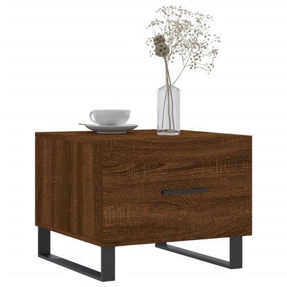 vidaXL Coffee Table Brown Oak 50x50x40 cm Engineered Wood