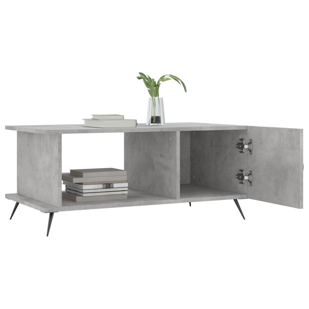 vidaXL Coffee Table Concrete Grey 90x50x40 cm Engineered Wood