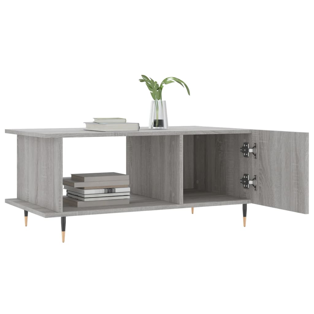 vidaXL Coffee Table Grey Sonoma 90x50x40 cm Engineered Wood