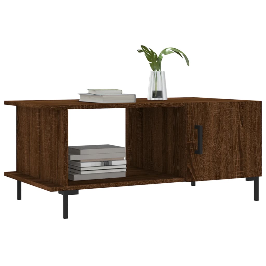 vidaXL Coffee Table Brown Oak 90x50x40 cm Engineered Wood