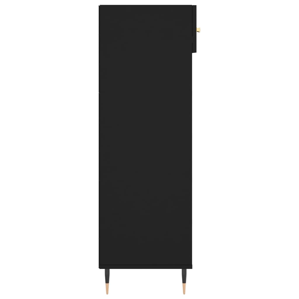 vidaXL Shoe Cabinet Black 60x35x105 cm Engineered Wood