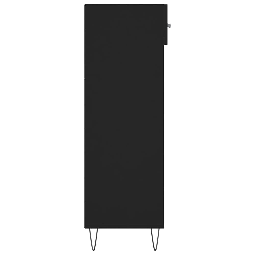 vidaXL Shoe Cabinet Black 60x35x105 cm Engineered Wood