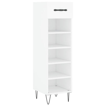 vidaXL Shoe Cabinet White 30x35x105 cm Engineered Wood