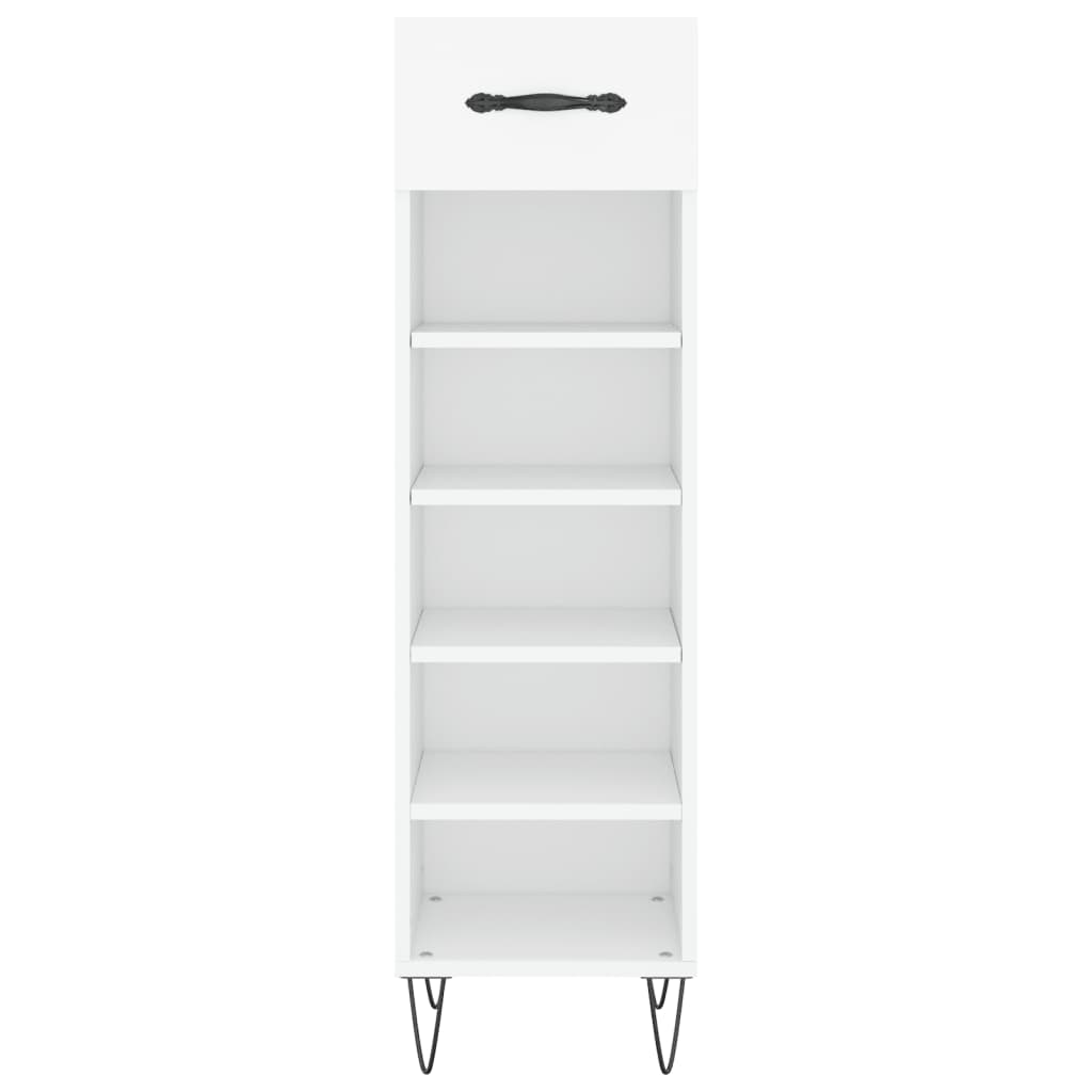 vidaXL Shoe Cabinet White 30x35x105 cm Engineered Wood