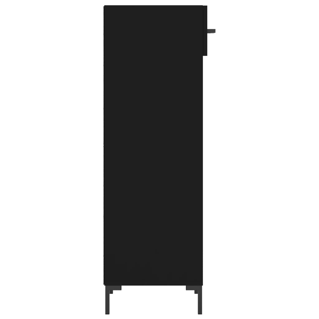 vidaXL Shoe Cabinet | Black | Engineered wood | 30 cm x 35 cm x 105 cm