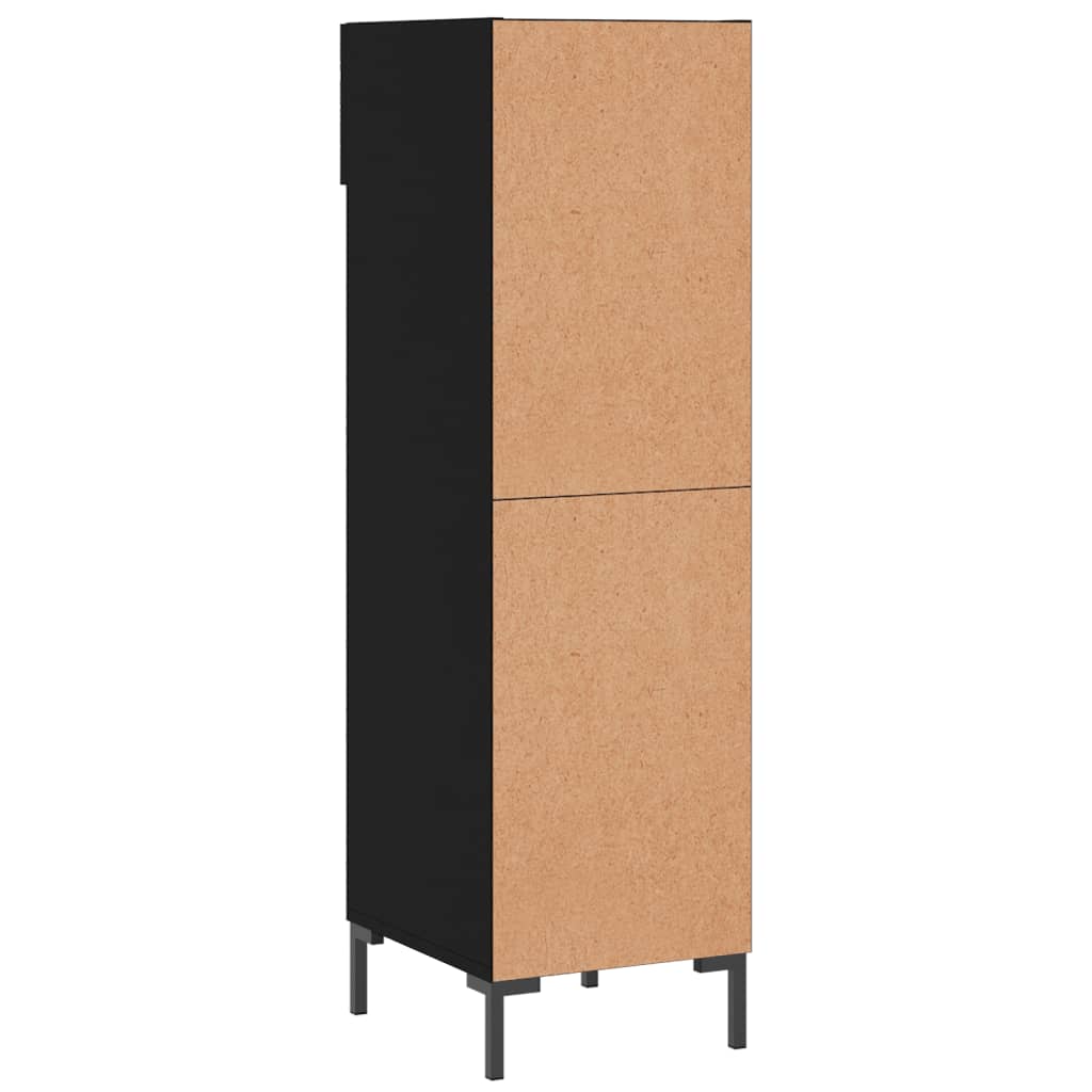 vidaXL Shoe Cabinet | Black | Engineered wood | 30 cm x 35 cm x 105 cm