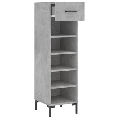 vidaXL Shoe Cabinet Concrete Grey 30x35x105 cm Engineered Wood
