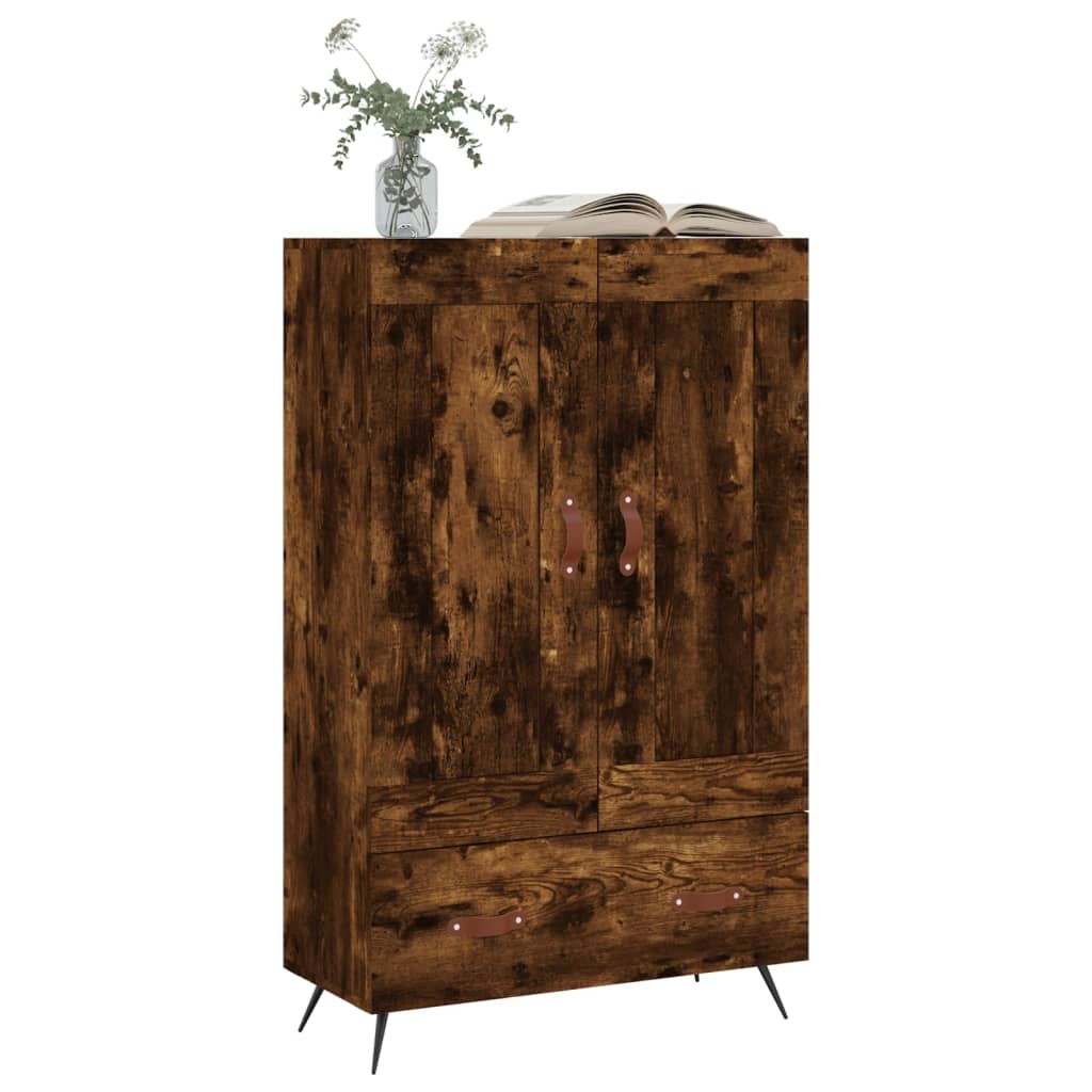 vidaXL Highboard Smoked Oak 69.5x31x115 cm Engineered Wood