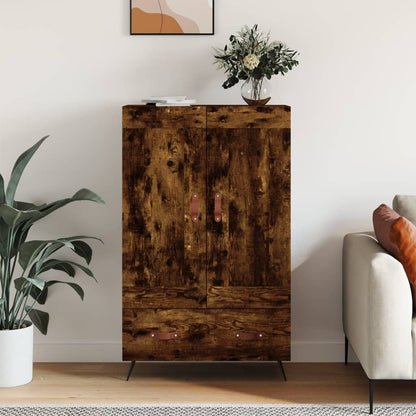 vidaXL Highboard Smoked Oak 69.5x31x115 cm Engineered Wood