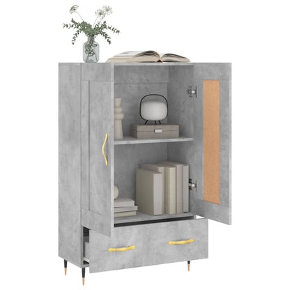 vidaXL Highboard Concrete Grey 69.5x31x115 cm Engineered Wood
