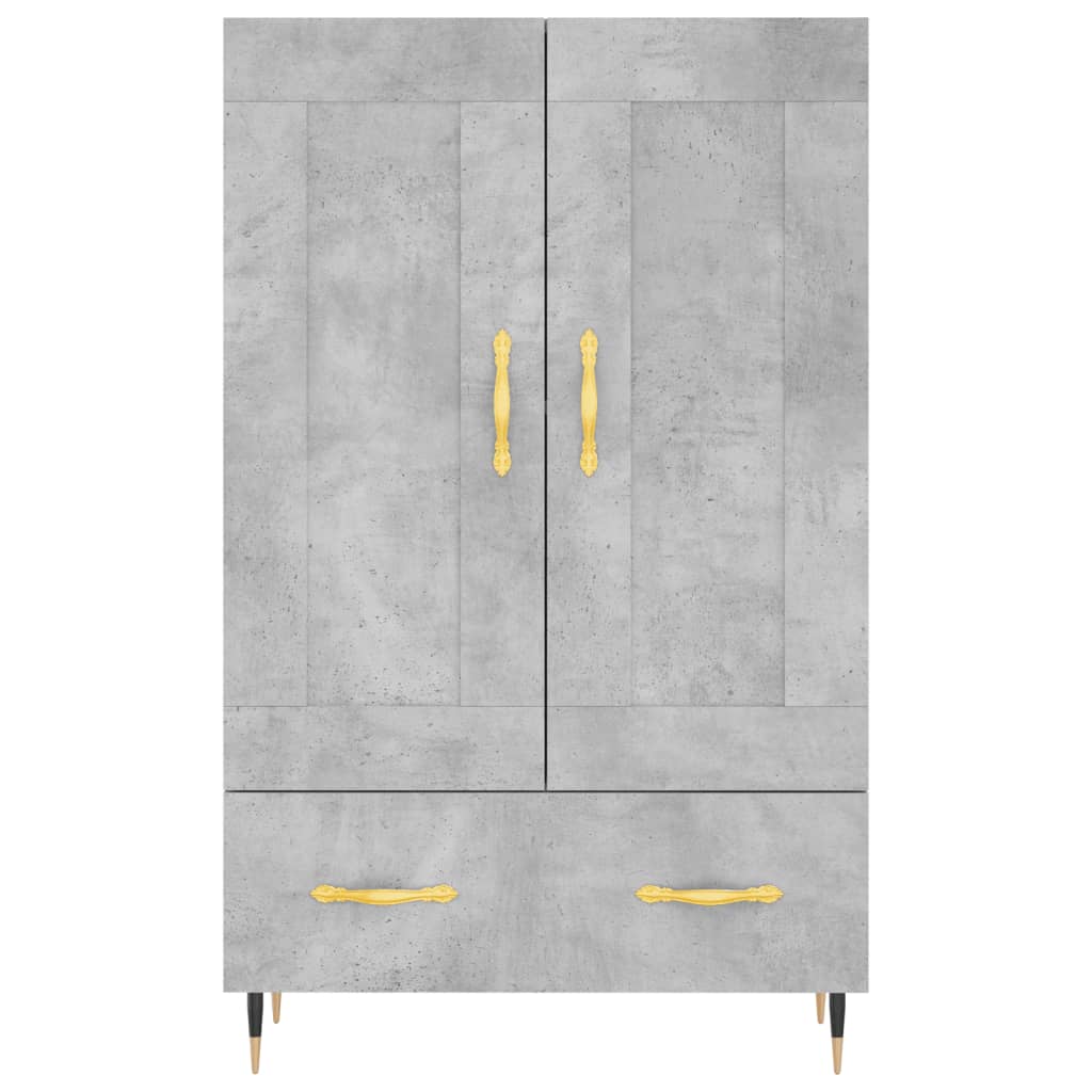 vidaXL Highboard Concrete Grey 69.5x31x115 cm Engineered Wood