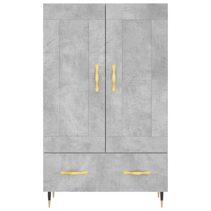 vidaXL Highboard Concrete Grey 69.5x31x115 cm Engineered Wood