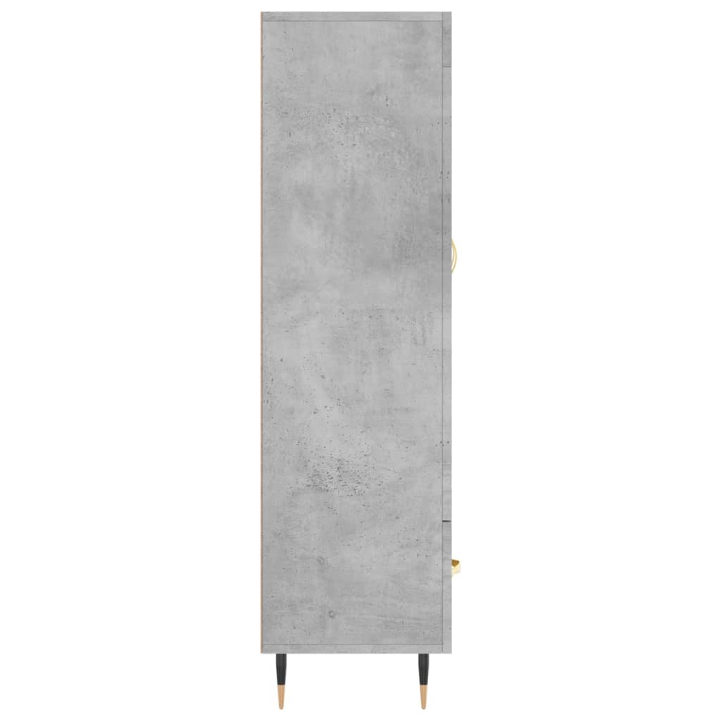 vidaXL Highboard Concrete Grey 69.5x31x115 cm Engineered Wood