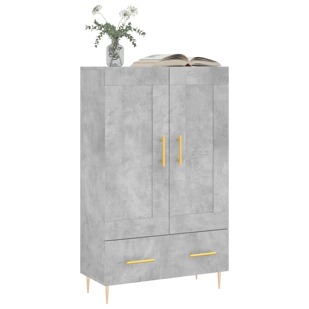 vidaXL Highboard Concrete Grey 69,5x31x115 cm Engineered Wood