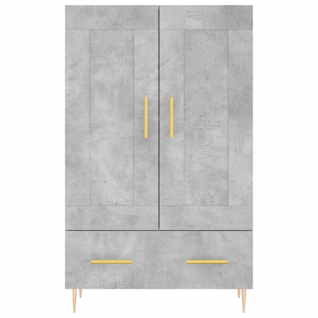 vidaXL Highboard Concrete Grey 69,5x31x115 cm Engineered Wood