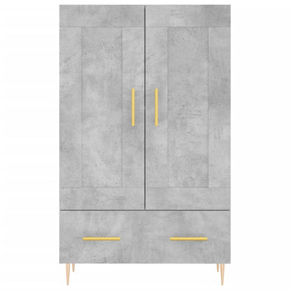vidaXL Highboard Concrete Grey 69,5x31x115 cm Engineered Wood