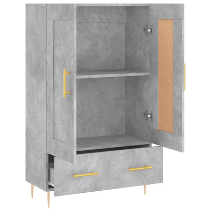 vidaXL Highboard Concrete Grey 69,5x31x115 cm Engineered Wood
