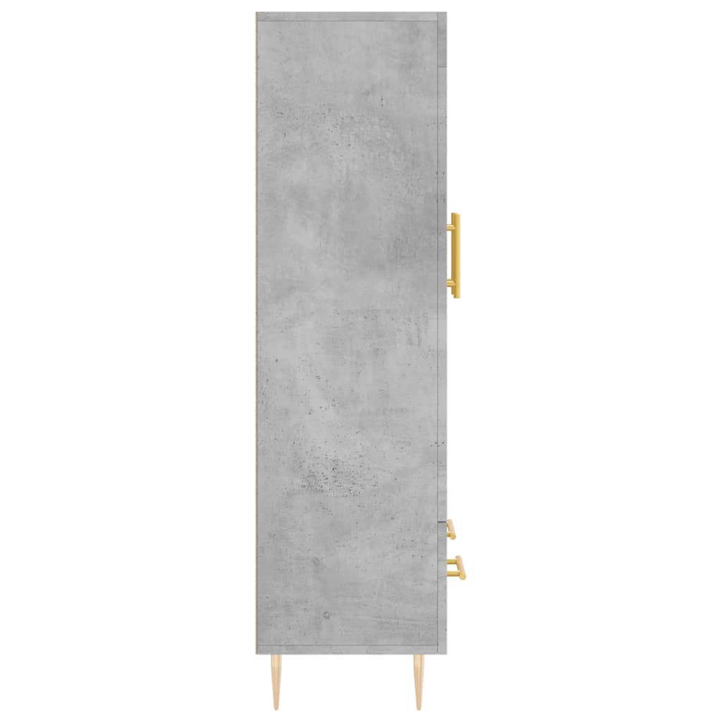 vidaXL Highboard Concrete Grey 69,5x31x115 cm Engineered Wood