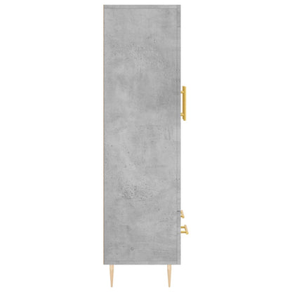 vidaXL Highboard Concrete Grey 69,5x31x115 cm Engineered Wood