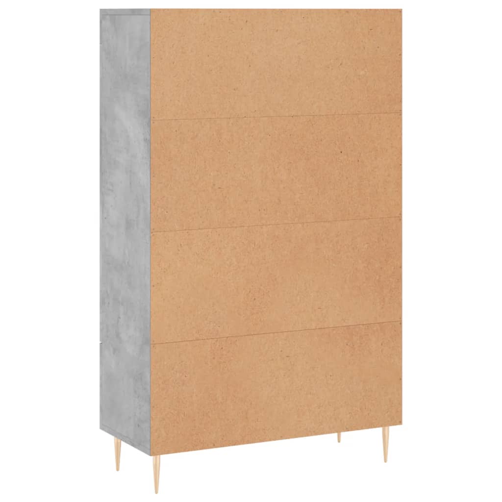 vidaXL Highboard Concrete Grey 69,5x31x115 cm Engineered Wood