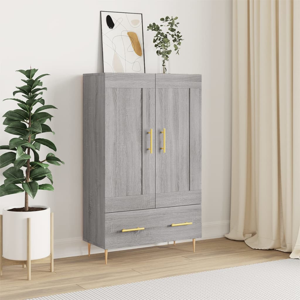 vidaXL Highboard Grey Sonoma 69,5x31x115 cm Engineered Wood