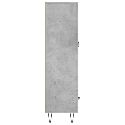vidaXL Highboard Concrete Grey 69.5x31x115 cm Engineered Wood