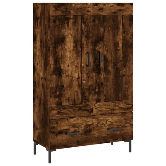 vidaXL Highboard Smoked Oak 69.5x31x115 cm Engineered Wood