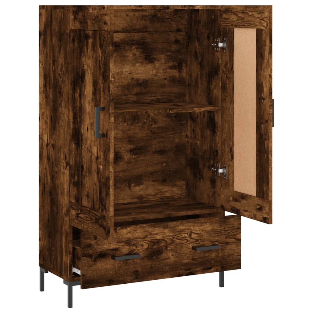 vidaXL Highboard Smoked Oak 69.5x31x115 cm Engineered Wood