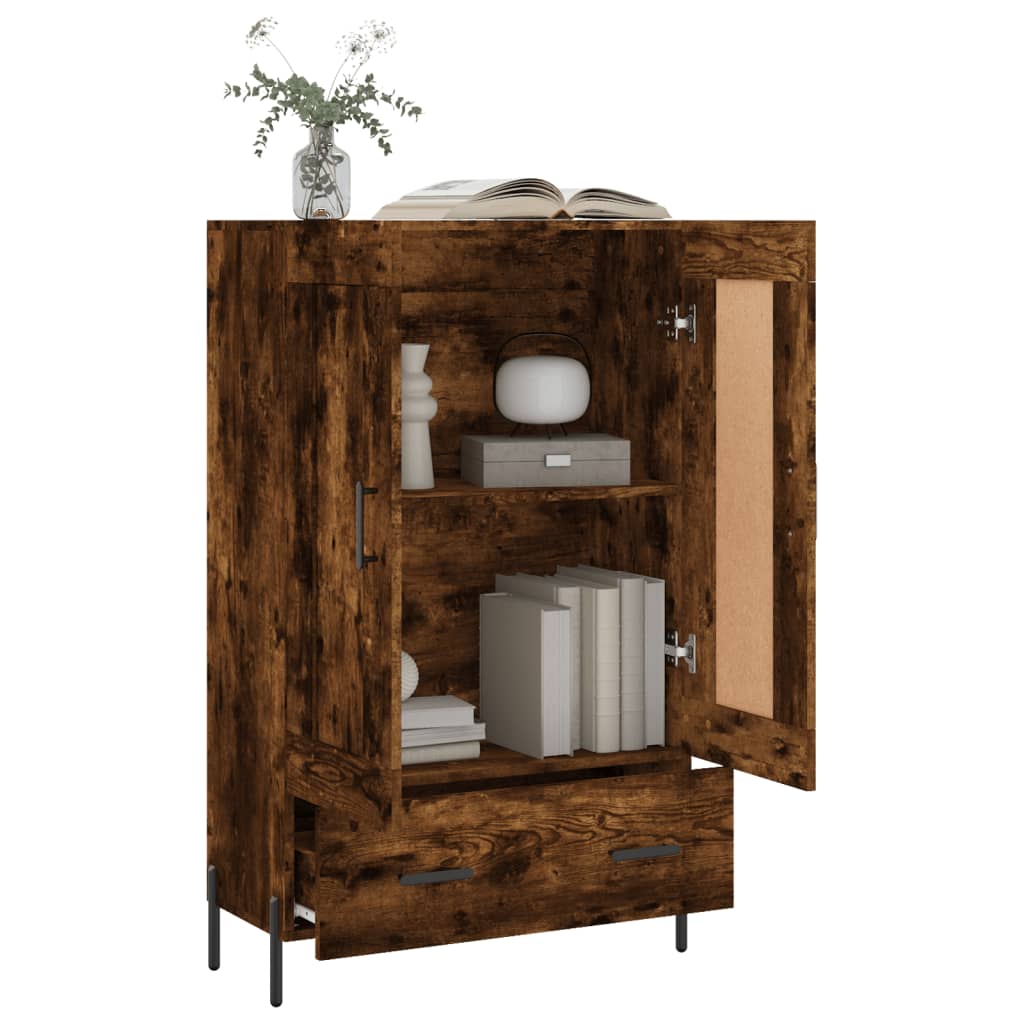 vidaXL Highboard Smoked Oak 69,5x31x115 cm Engineered Wood