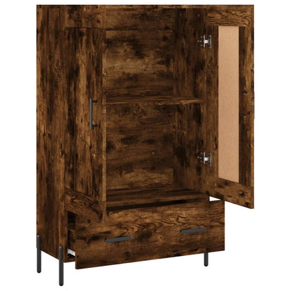 vidaXL Highboard Smoked Oak 69,5x31x115 cm Engineered Wood