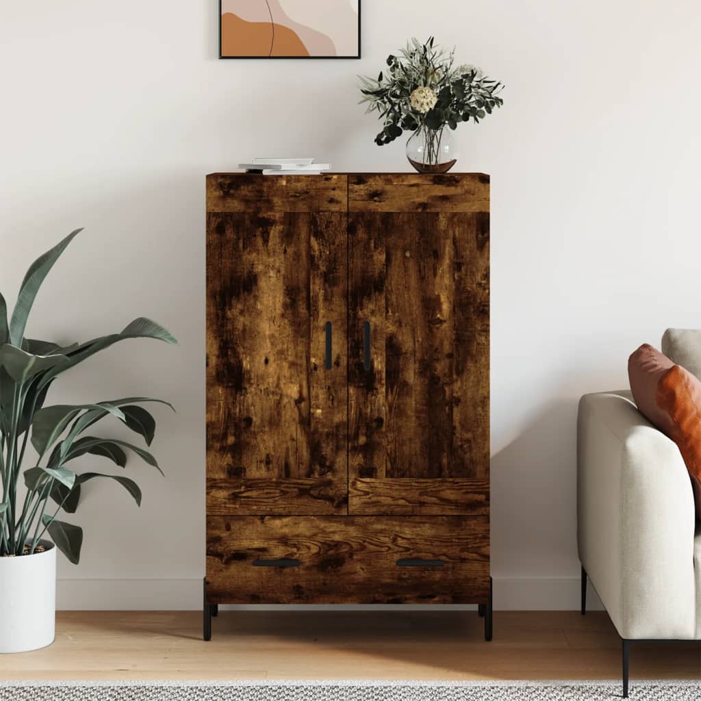 vidaXL Highboard Smoked Oak 69,5x31x115 cm Engineered Wood