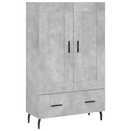vidaXL Highboard Concrete Grey 69,5x31x115 cm Engineered Wood