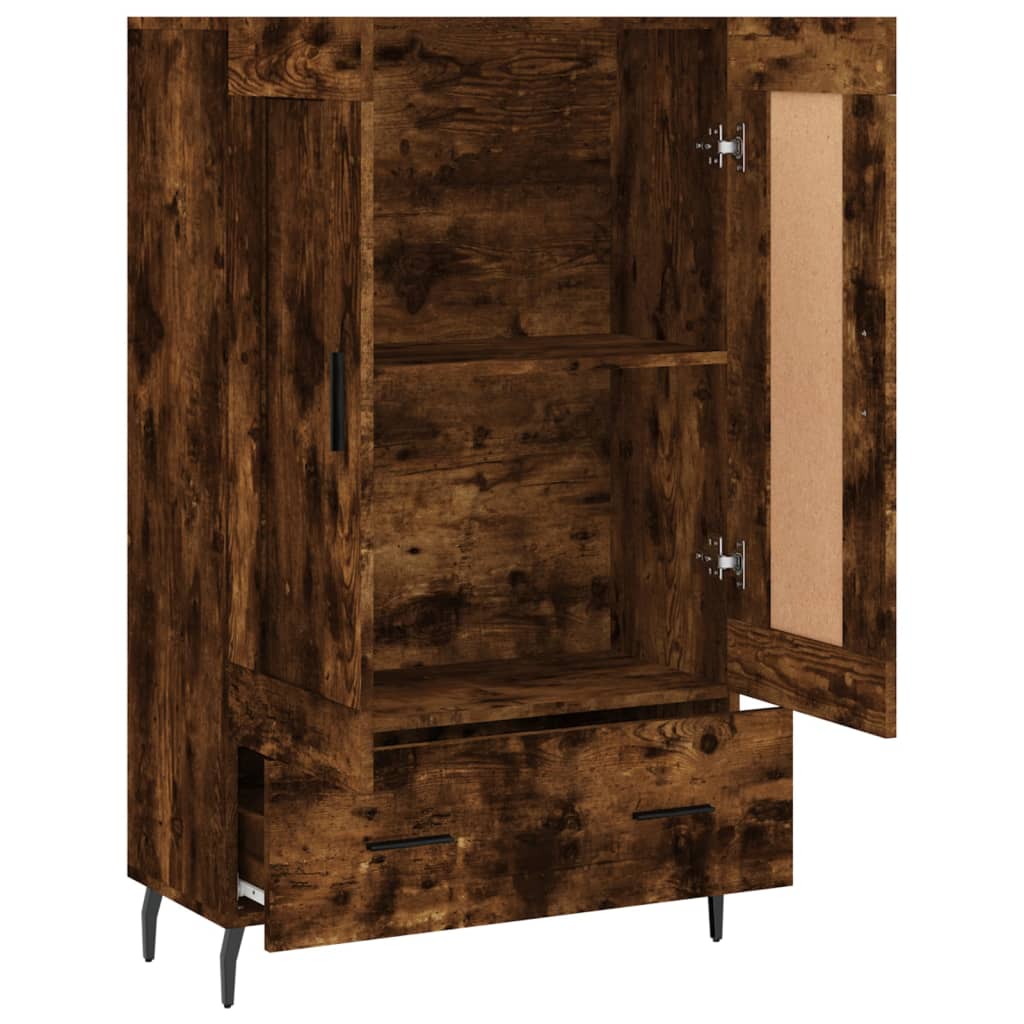 vidaXL Highboard Smoked Oak 69.5x31x115 cm Engineered Wood