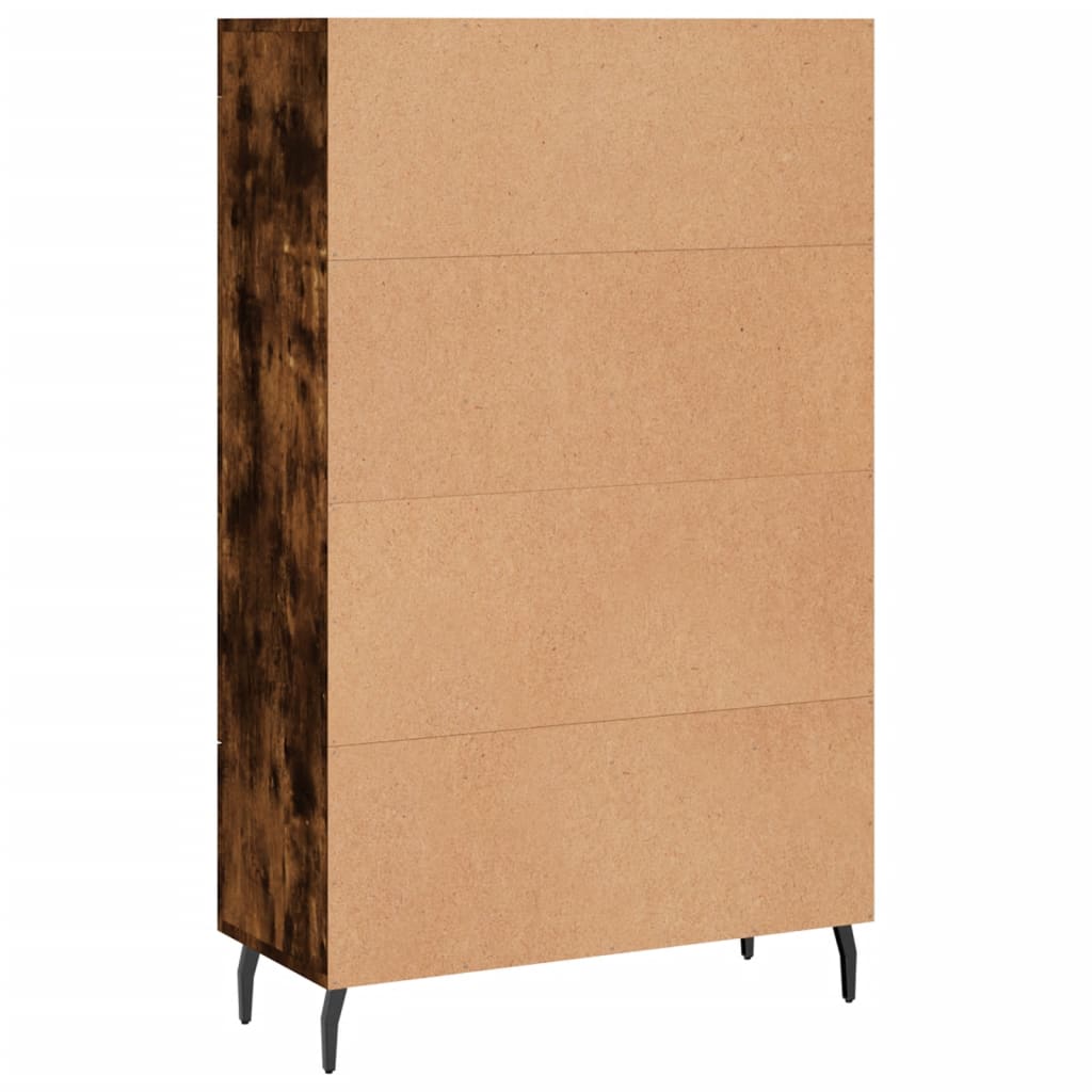 vidaXL Highboard Smoked Oak 69.5x31x115 cm Engineered Wood