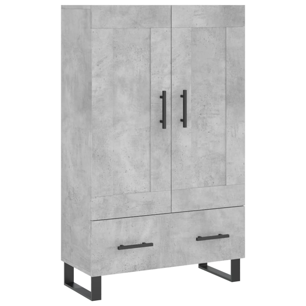 vidaXL Highboard Concrete Grey 69.5x31x115 cm Engineered Wood