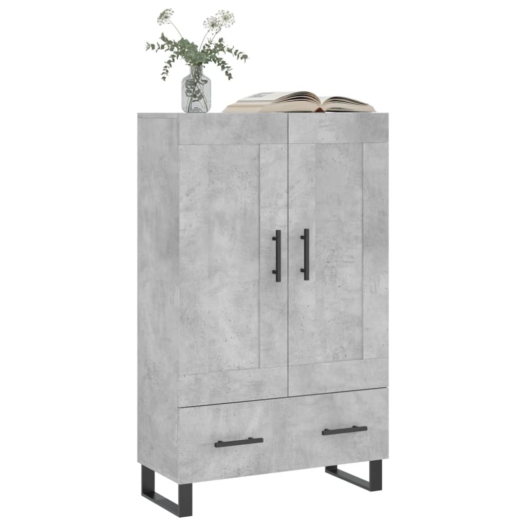vidaXL Highboard Concrete Grey 69.5x31x115 cm Engineered Wood