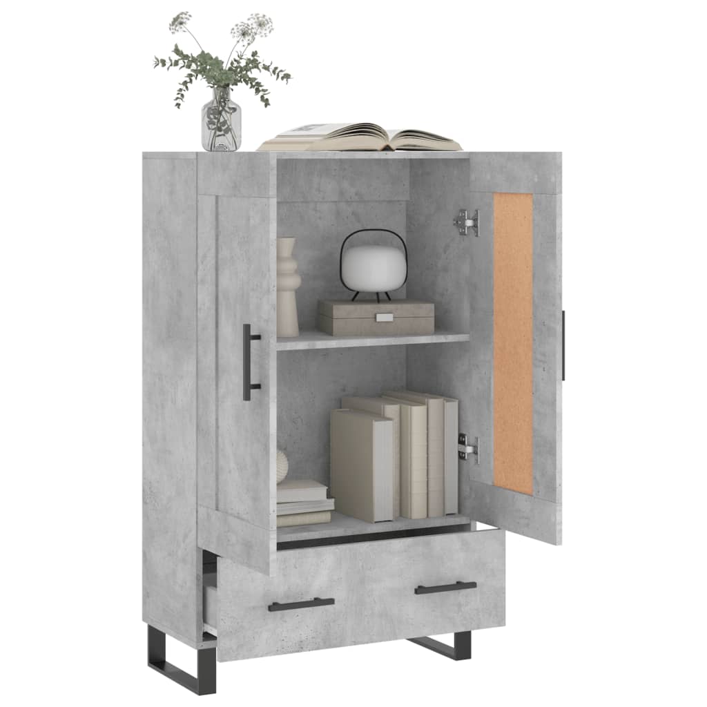 vidaXL Highboard Concrete Grey 69.5x31x115 cm Engineered Wood