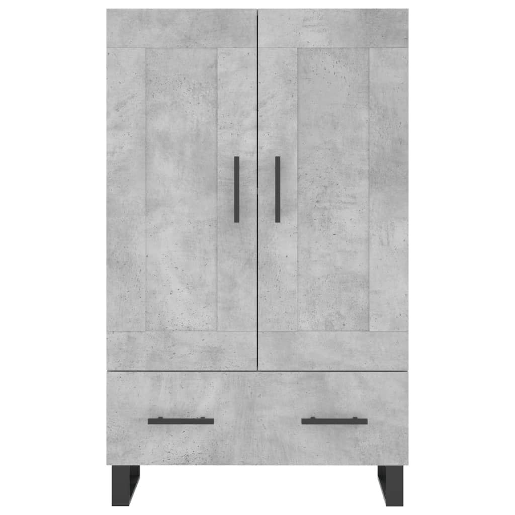 vidaXL Highboard Concrete Grey 69.5x31x115 cm Engineered Wood