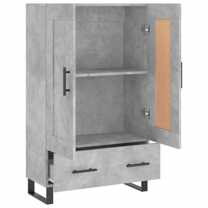 vidaXL Highboard Concrete Grey 69.5x31x115 cm Engineered Wood