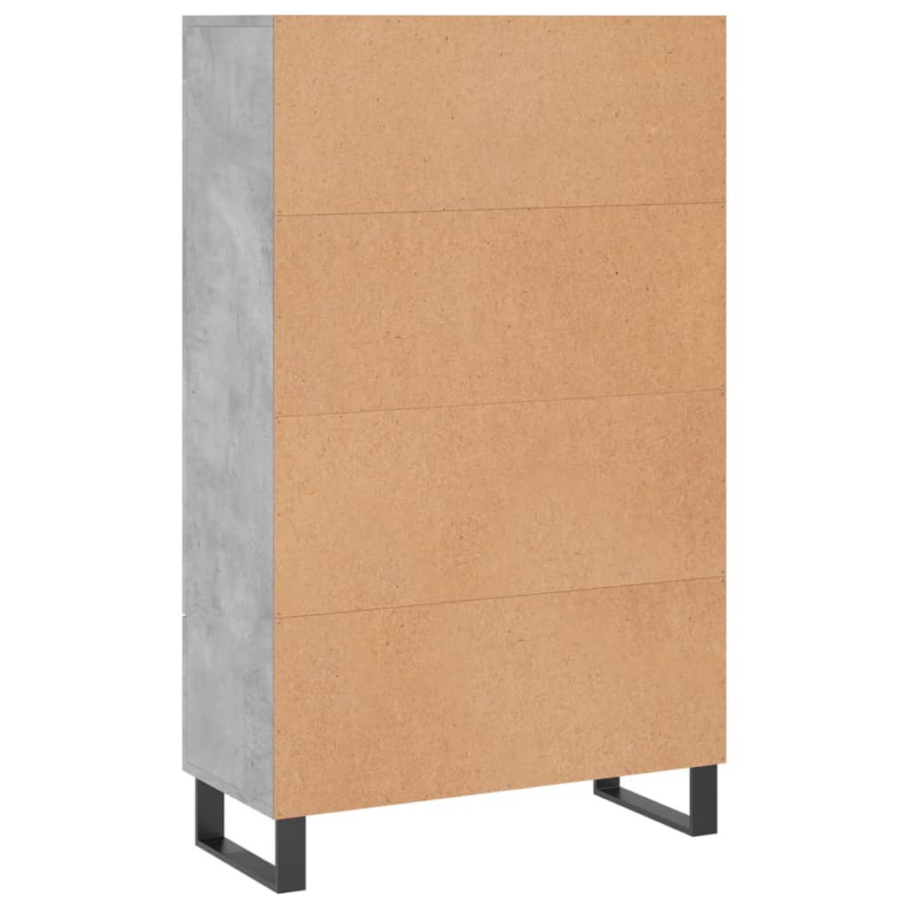 vidaXL Highboard Concrete Grey 69.5x31x115 cm Engineered Wood