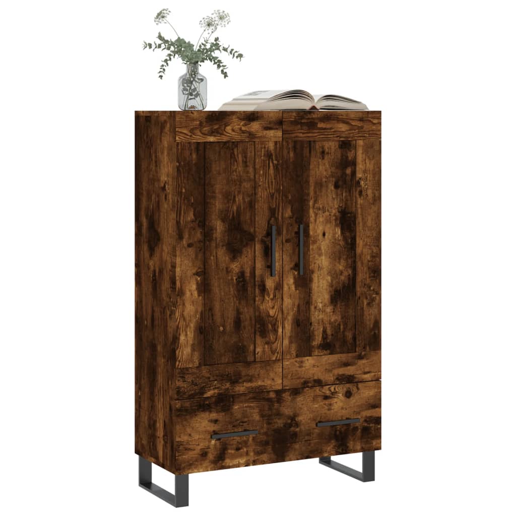 vidaXL Highboard Smoked Oak 69,5x31x115 cm Engineered Wood