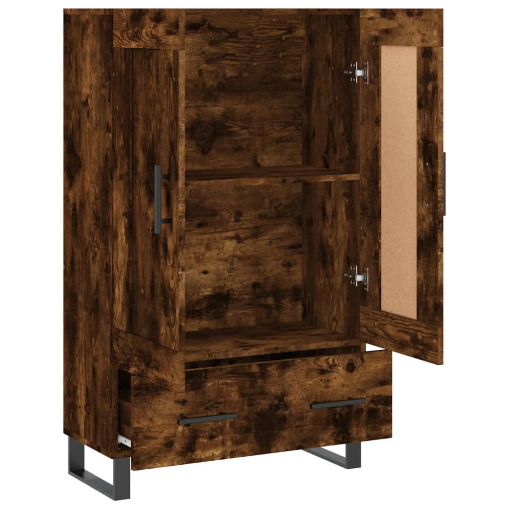 vidaXL Highboard Smoked Oak 69,5x31x115 cm Engineered Wood