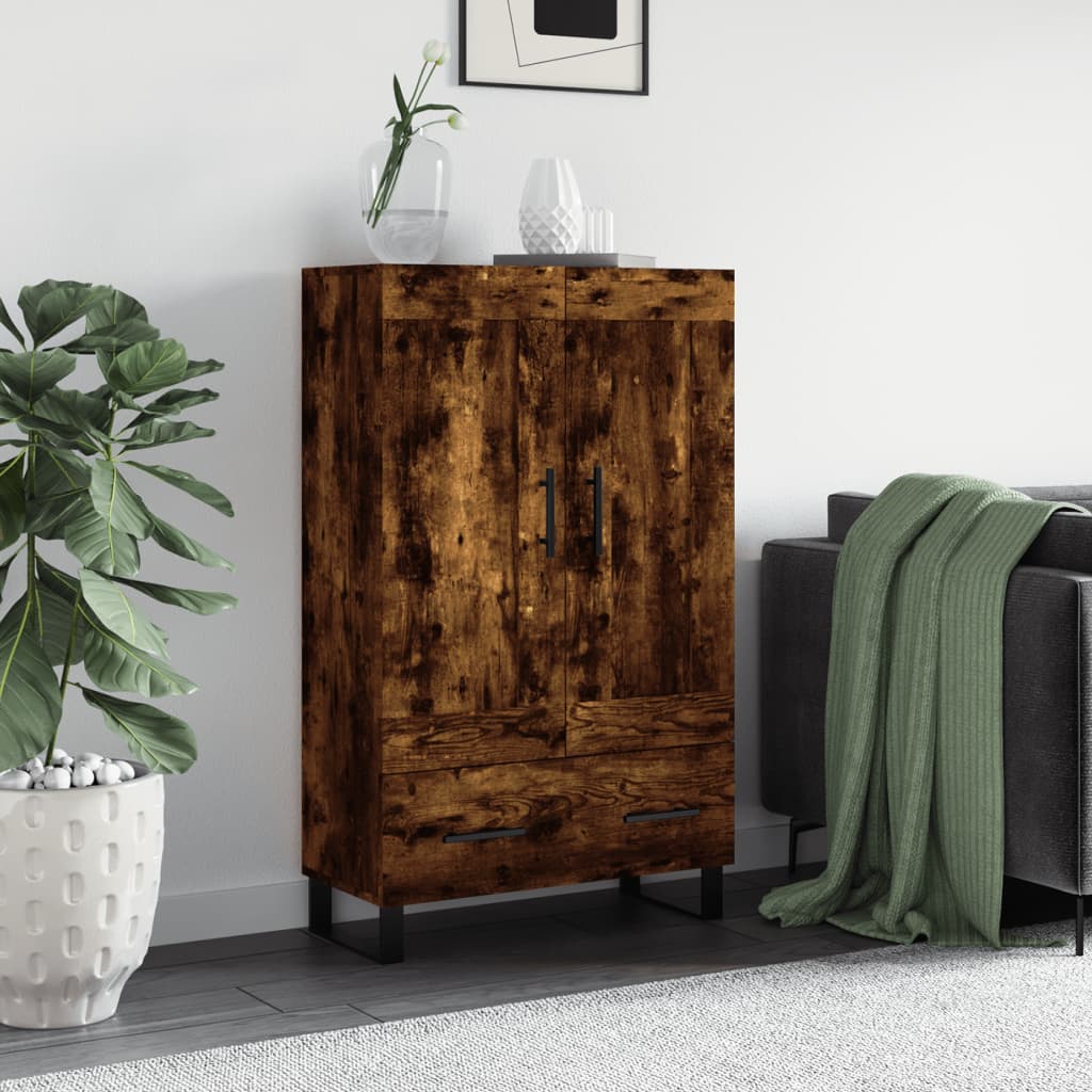 vidaXL Highboard Smoked Oak 69,5x31x115 cm Engineered Wood