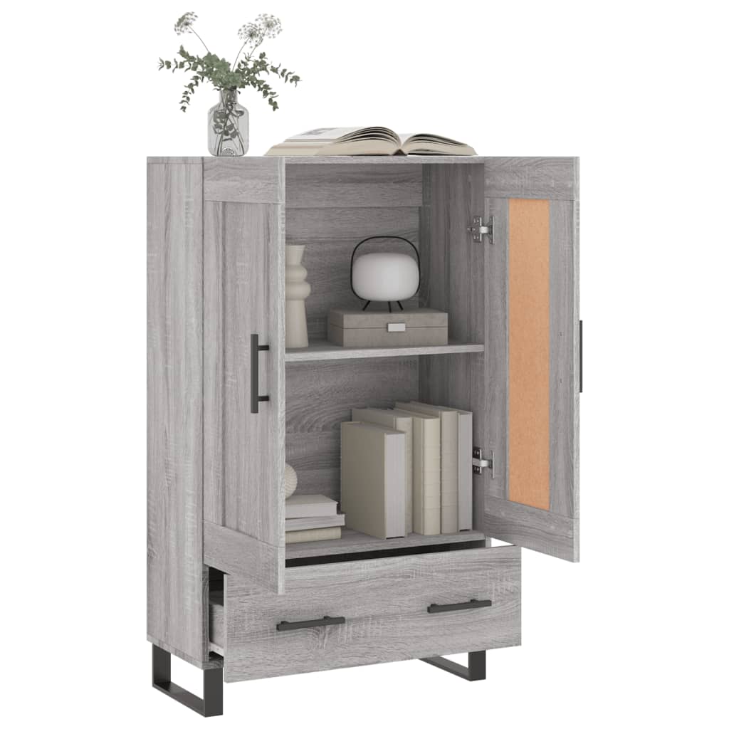 vidaXL Highboard Grey Sonoma 69,5x31x115 cm Engineered Wood