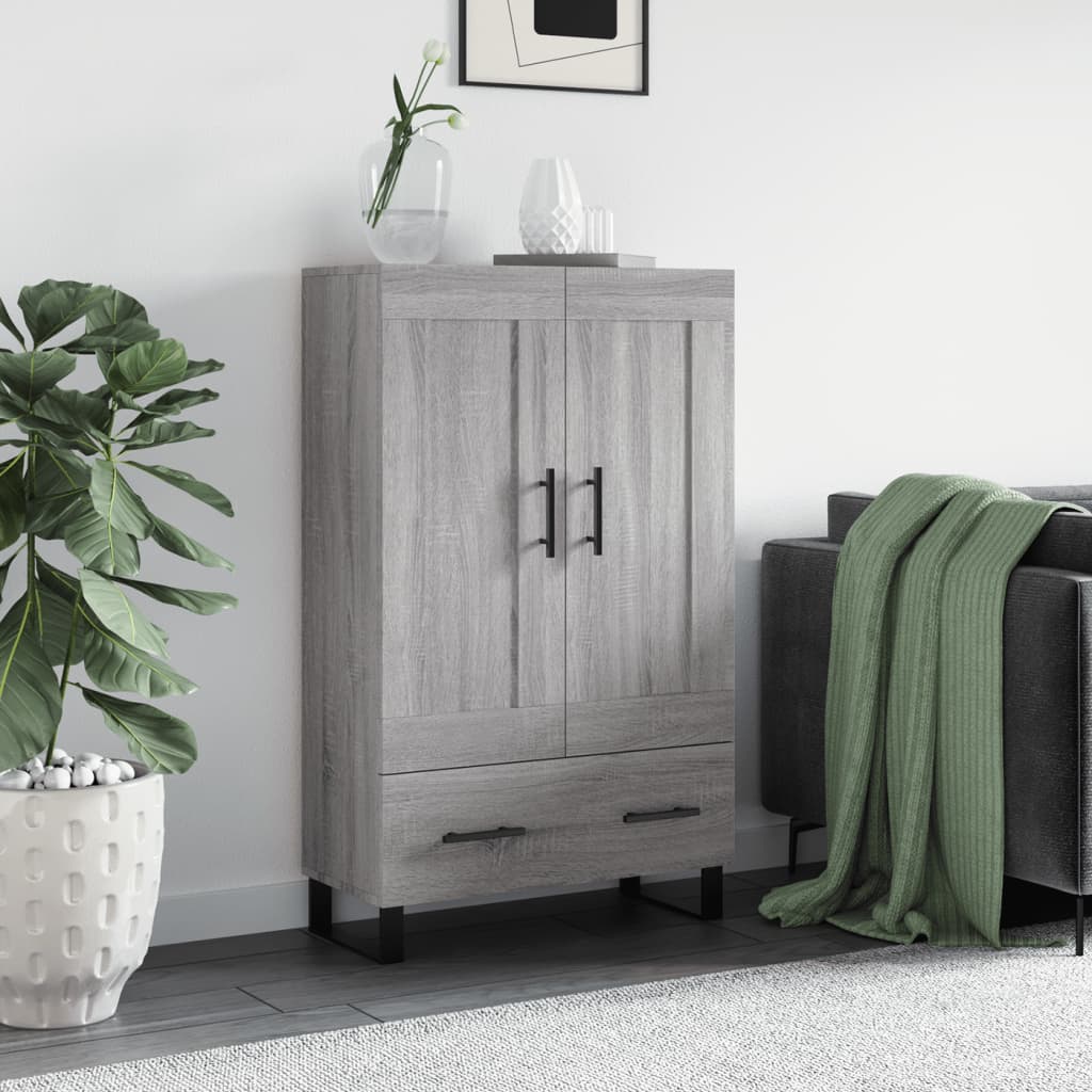 vidaXL Highboard Grey Sonoma 69,5x31x115 cm Engineered Wood