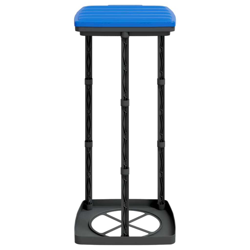 vidaXL Rubbish Bag Holders 2 pcs Black and Blue 60 L PP